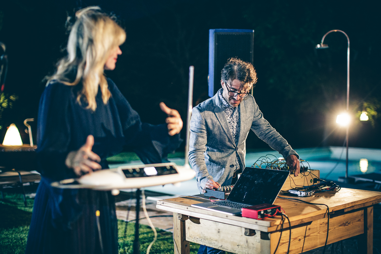 Giulio Aldinucci live at Spring Residency 2017 with Dorit Chrysler - Villa Tereze (Pergola, PU) - May 2017, photo by Wilson Santinelli