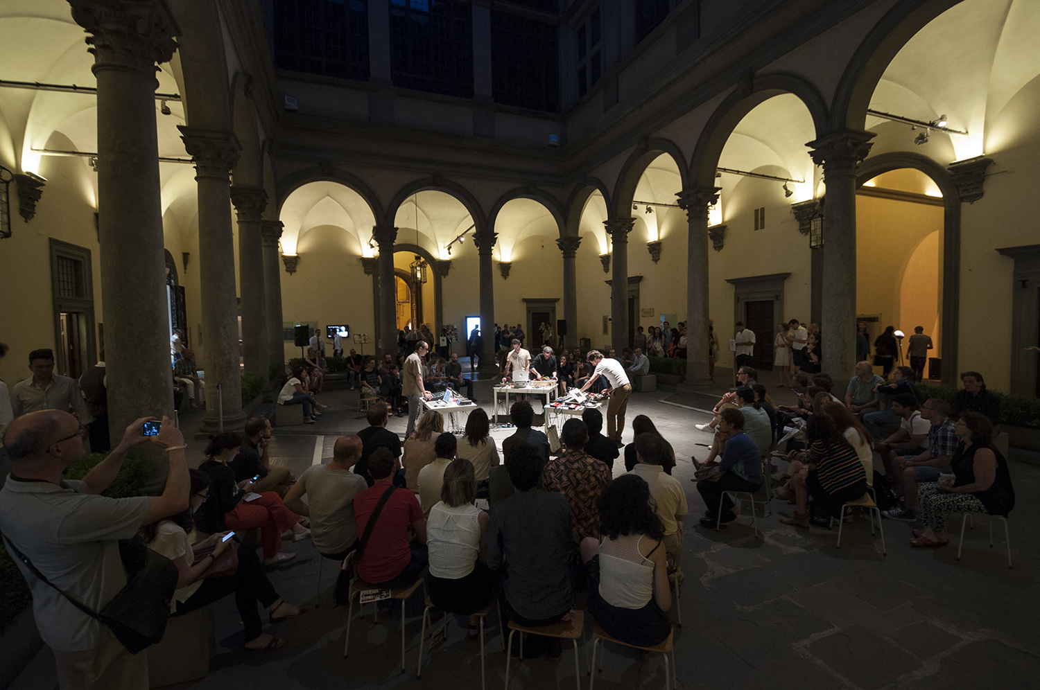 Giulio Aldinucci live at A Study in Mixed Environment - Palazzo Strozzi (Firenze) with Alberto Boccardi, Attilio Novellino and Pietro Riparbelli - June 2015, photo by Martino Margheri